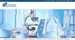 Desktop Screenshot of laboratoriosanfrancisco.com