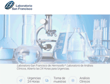 Tablet Screenshot of laboratoriosanfrancisco.com